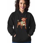 Fashion, accesorii si bijuterii - Femei - Imbracaminte femei - Hanorace femei - Hanorac Femei Taur Zodiac Horoscop Taurus Mandala Astrologie, negru, marime S - Infinity.ro