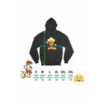 Fashion, accesorii si bijuterii - Femei - Imbracaminte femei - Hanorace femei - Hanorac Femei Garfield Lasagna Mancare Pisic, negru, marime S - Infinity.ro