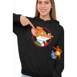 Fashion, accesorii si bijuterii - Femei - Imbracaminte femei - Hanorace femei - Hanorac Femei Soricelul Geronimo Stilton, negru, marime S - Infinity.ro