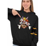 Fashion, accesorii si bijuterii - Femei - Imbracaminte femei - Hanorace femei - Hanorac Femei Daffy Duck Looney Tunes, negru, marime S - Infinity.ro