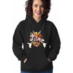 Fashion, accesorii si bijuterii - Femei - Imbracaminte femei - Hanorace femei - Hanorac Femei Daffy Duck Looney Tunes, negru, marime S - Infinity.ro