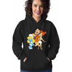 Fashion, accesorii si bijuterii - Femei - Imbracaminte femei - Hanorace femei - Hanorac Femei Familia Flintstone Strumfita Strumfii Distractie, negru, marime S - Infinity.ro