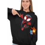 Fashion, accesorii si bijuterii - Femei - Imbracaminte femei - Hanorace femei - Hanorac Femei Spin Miles Morales Marvel, negru, marime S - Infinity.ro