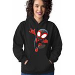 Fashion, accesorii si bijuterii - Femei - Imbracaminte femei - Hanorace femei - Hanorac Femei Spin Miles Morales Marvel, negru, marime S - Infinity.ro