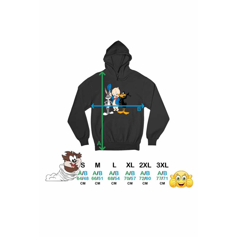 Fashion, accesorii si bijuterii - Femei - Imbracaminte femei - Hanorace femei - Hanorac Femei Daffy Duck Bugs Bunny Porky Pig, negru, marime S - Infinity.ro