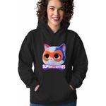 Fashion, accesorii si bijuterii - Femei - Imbracaminte femei - Hanorace femei - Hanorac Femei Ghem Super Pisicute Buddy, negru, marime S - Infinity.ro