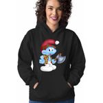 Fashion, accesorii si bijuterii - Femei - Imbracaminte femei - Hanorace femei - Hanorac Femei Strumf Padurarul, negru, marime S - Infinity.ro