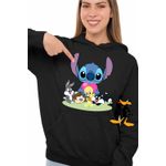 Fashion, accesorii si bijuterii - Femei - Imbracaminte femei - Hanorace femei - Hanorac Femei Daffy Duck Stitch Bugs Bunny Tweety Desene Vechi, negru, marime S - Infinity.ro