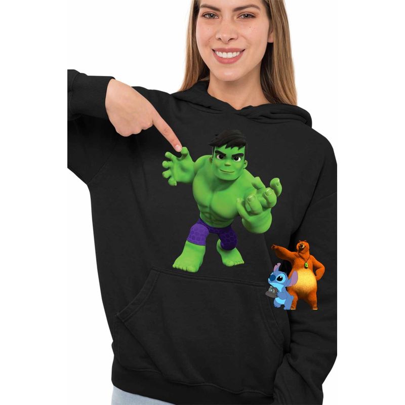 Fashion, accesorii si bijuterii - Femei - Imbracaminte femei - Hanorace femei - Hanorac Femei Hulk Paienjenel Marvel, negru, marime S - Infinity.ro
