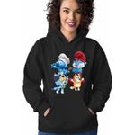 Fashion, accesorii si bijuterii - Femei - Imbracaminte femei - Hanorace femei - Hanorac Femei Strumfii Bluey Bingo Papa Strumf Bucatarul, negru, marime S - Infinity.ro