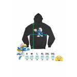 Fashion, accesorii si bijuterii - Femei - Imbracaminte femei - Hanorace femei - Hanorac Femei Istetul Strumfii, negru, marime S - Infinity.ro