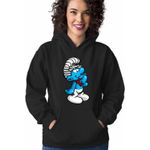 Fashion, accesorii si bijuterii - Femei - Imbracaminte femei - Hanorace femei - Hanorac Femei Strumf Inginerul, negru, marime S - Infinity.ro