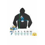 Fashion, accesorii si bijuterii - Femei - Imbracaminte femei - Hanorace femei - Hanorac Femei Strumf Inginerul, negru, marime S - Infinity.ro