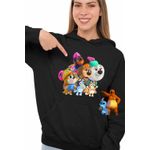 Fashion, accesorii si bijuterii - Femei - Imbracaminte femei - Hanorace femei - Hanorac Femei Pupstruction Bluey Catelusi Constructori Bingo Blue, negru, marime S - Infinity.ro