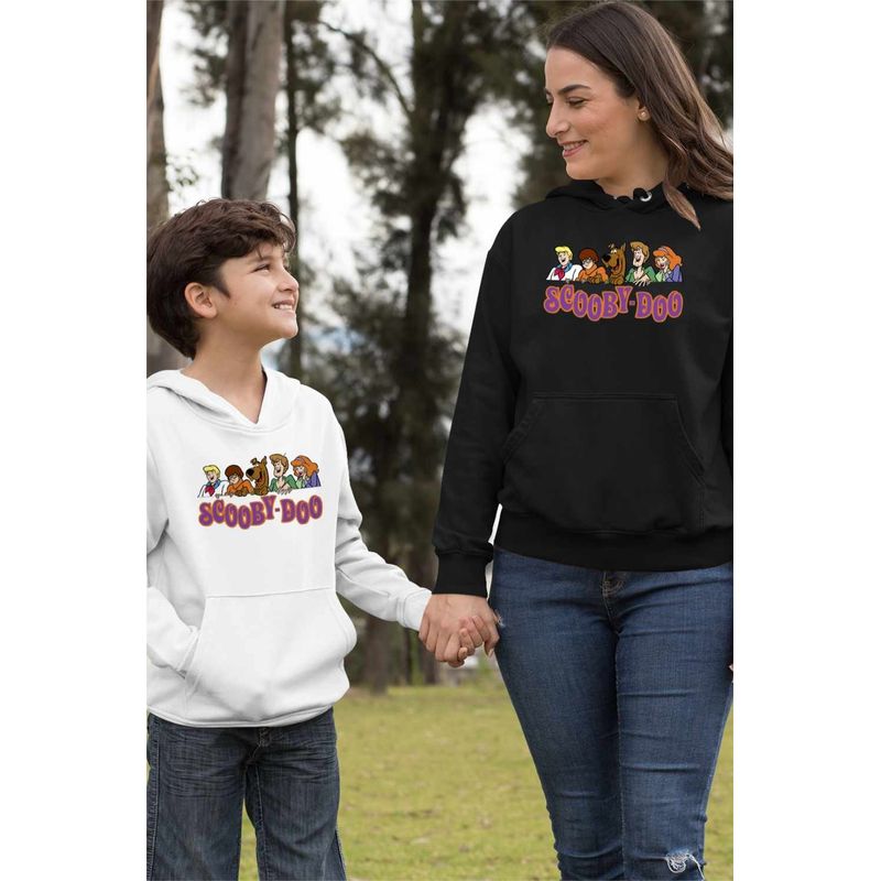 Fashion, accesorii si bijuterii - Femei - Imbracaminte femei - Hanorace femei - Hanorac Femei Scooby Doo Friends Logo Mistere Fantome, negru, marime S - Infinity.ro