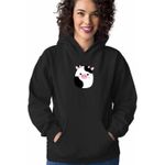 Fashion, accesorii si bijuterii - Femei - Imbracaminte femei - Hanorace femei - Hanorac Femei Squishmallows Vacuta Connor, negru, marime S - Infinity.ro
