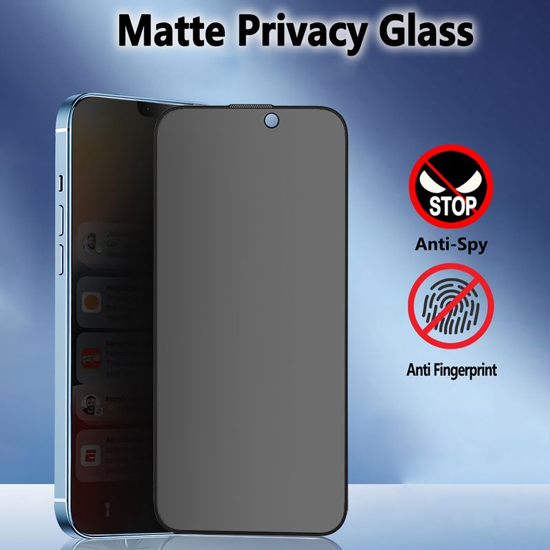 Laptop, Telefoane si Tablete - Telefoane mobile si accesorii - Accesorii Telefoane - Folii protectie telefoane - Folie pentru iPhone 17 Air - Blueo Anti-Peep Privacy Glass - Matte Black - Infinity.ro