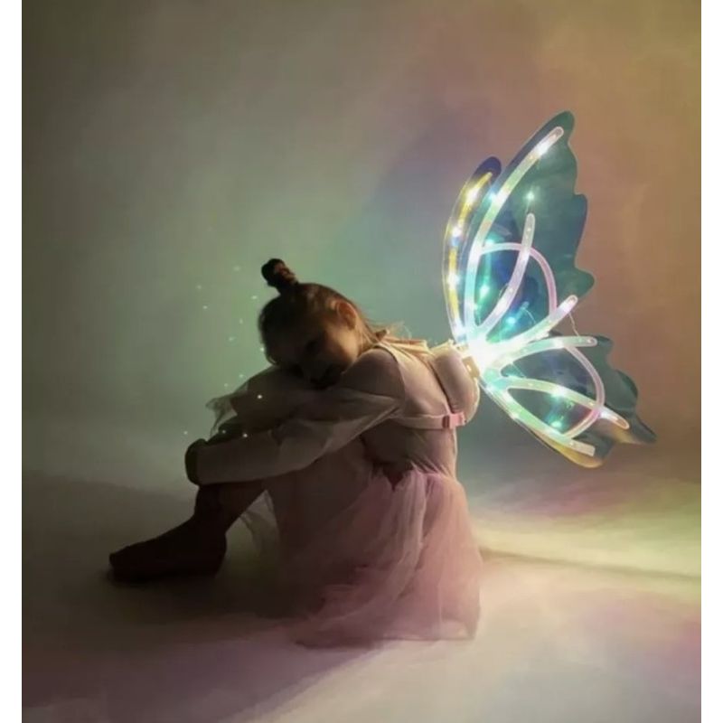 Jucarii, Copii si Bebe - Jucarii si jocuri - Jucarii de rol - Masti si costume copii - Aripi electrice pentru zane cu lumina LED si vibratii - Infinity.ro