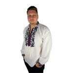 Fashion, accesorii si bijuterii - Barbati - Imbracaminte - Camasi barbati - Ie barbati SE26 alb/galben , marimea S - Infinity.ro