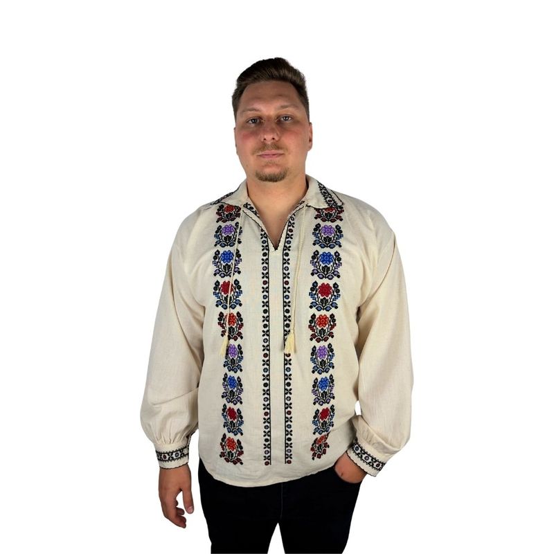 Fashion, accesorii si bijuterii - Barbati - Imbracaminte - Camasi barbati - Ie barbati SE26 crem , marimea S - Infinity.ro