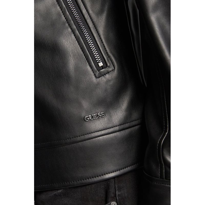 Fashion, accesorii si bijuterii - Barbati - Imbracaminte - Jachete si geci barbati - Geaca din imitatie de piele guess Biker M3RL16 Negru 2XL INTL - Infinity.ro