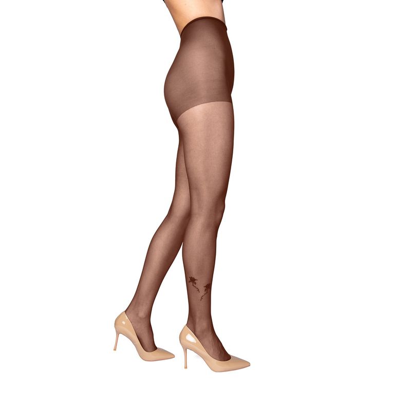 Fashion, accesorii si bijuterii - Femei - Lenjerie si pijamale femei - Sosete si ciorapi femei - Dres Lycra 15 Den SELECT cu model Rossa, Maron, XL - Infinity.ro