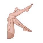 Fashion, accesorii si bijuterii - Femei - Lenjerie si pijamale femei - Sosete si ciorapi femei - Dres 15 Den ELITE cu model Violetta, Gazelle, XL - Infinity.ro
