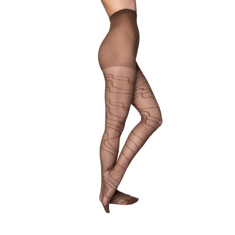 Fashion, accesorii si bijuterii - Femei - Lenjerie si pijamale femei - Sosete si ciorapi femei - Dres 15 Den ELITE cu model Sofia, Castaniu, XL - Infinity.ro