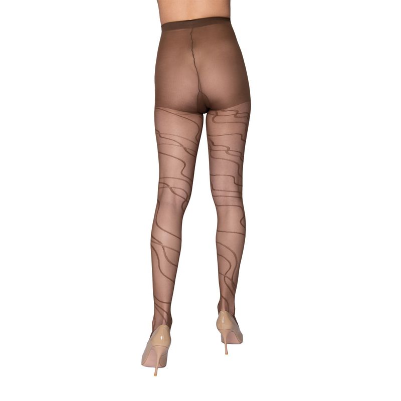 Fashion, accesorii si bijuterii - Femei - Lenjerie si pijamale femei - Sosete si ciorapi femei - Dres 15 Den ELITE cu model Sofia, Castaniu, XL - Infinity.ro