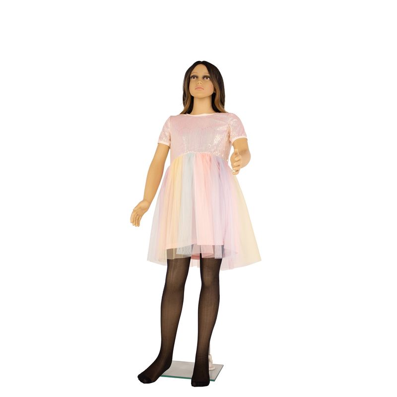 Fashion, accesorii si bijuterii - Copii - Lenjerie si pijamale copii - Sosete si dresuri copii - Dres Copii Lycra 20 Den cu model Bianca, Negru, 6-9 ani - Infinity.ro
