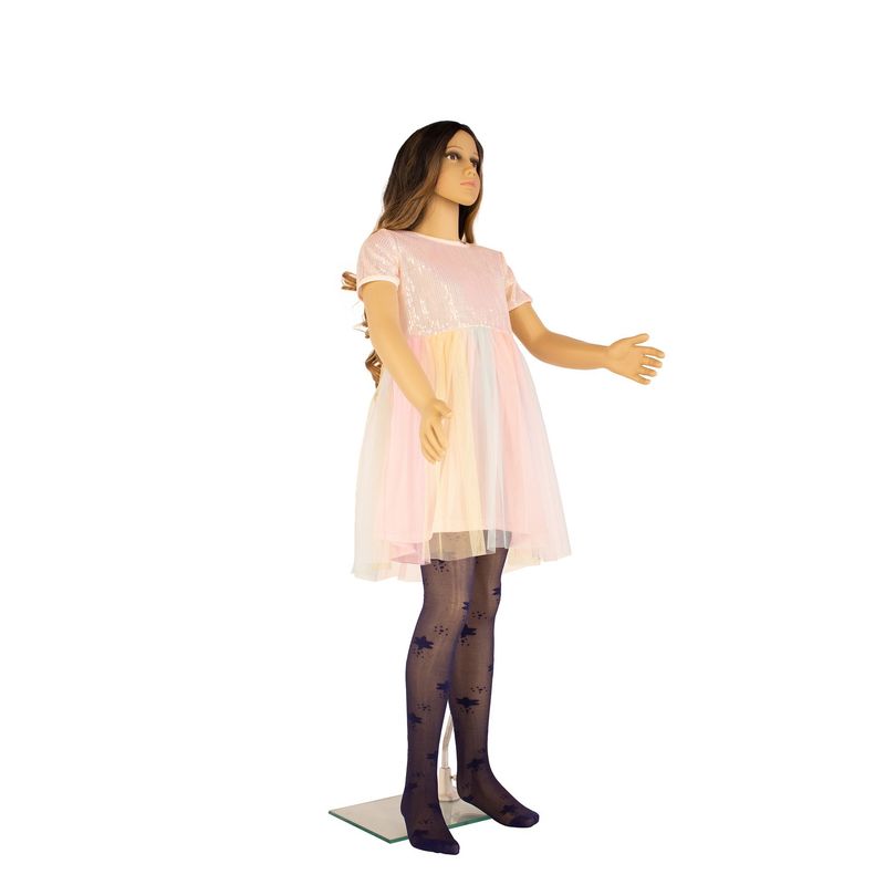 Fashion, accesorii si bijuterii - Copii - Lenjerie si pijamale copii - Sosete si dresuri copii - Dres Copii Lycra 20 Den cu model Dalia, Bleumarin, 11-13 ani - Infinity.ro