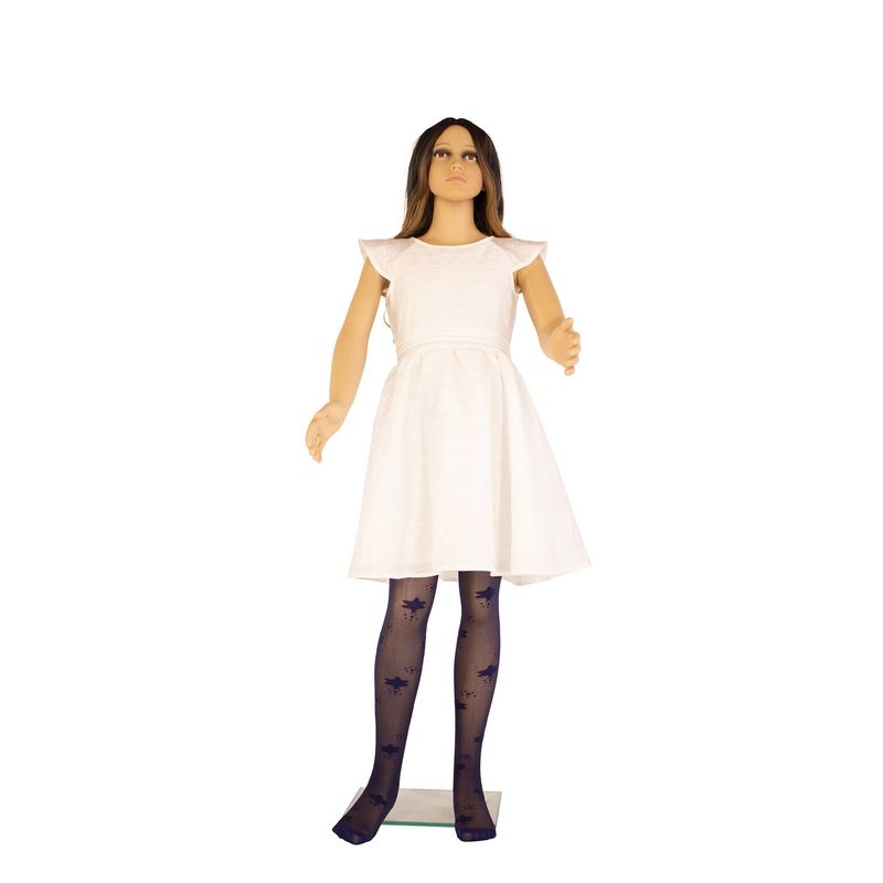 Fashion, accesorii si bijuterii - Copii - Lenjerie si pijamale copii - Sosete si dresuri copii - Dres Copii Lycra 20 Den cu model Dalia, Bleumarin, 11-13 ani - Infinity.ro