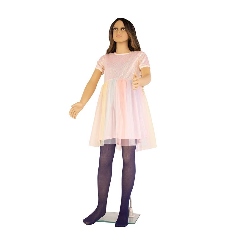 Fashion, accesorii si bijuterii - Copii - Lenjerie si pijamale copii - Sosete si dresuri copii - Dres Copii Microfibre 40 Den cu model Amalia, Bleumarin, 11-13 ani - Infinity.ro