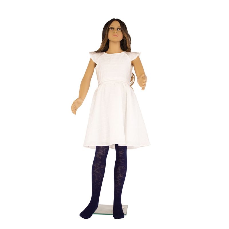 Fashion, accesorii si bijuterii - Copii - Lenjerie si pijamale copii - Sosete si dresuri copii - Dres Copii Microfibre 40 Den cu model Miruna, Bleumarin, 11-13 ani - Infinity.ro