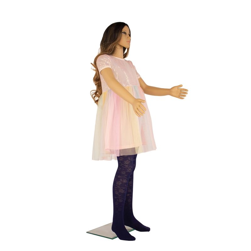 Fashion, accesorii si bijuterii - Copii - Lenjerie si pijamale copii - Sosete si dresuri copii - Dres Copii Microfibre 40 Den cu model Miruna, Bleumarin, 11-13 ani - Infinity.ro