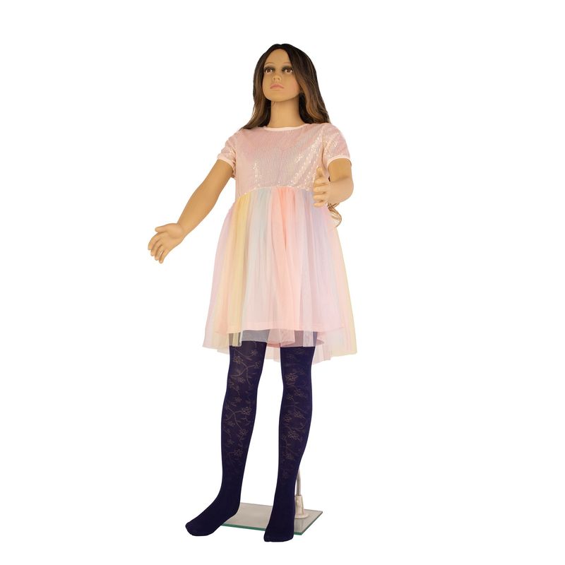 Fashion, accesorii si bijuterii - Copii - Lenjerie si pijamale copii - Sosete si dresuri copii - Dres Copii Microfibre 40 Den cu model Miruna, Bleumarin, 11-13 ani - Infinity.ro