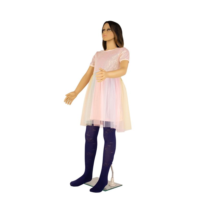 Fashion, accesorii si bijuterii - Copii - Lenjerie si pijamale copii - Sosete si dresuri copii - Dres Copii Microfibre 40 Den cu model Katty, Bleumarin, 11-13 ani - Infinity.ro