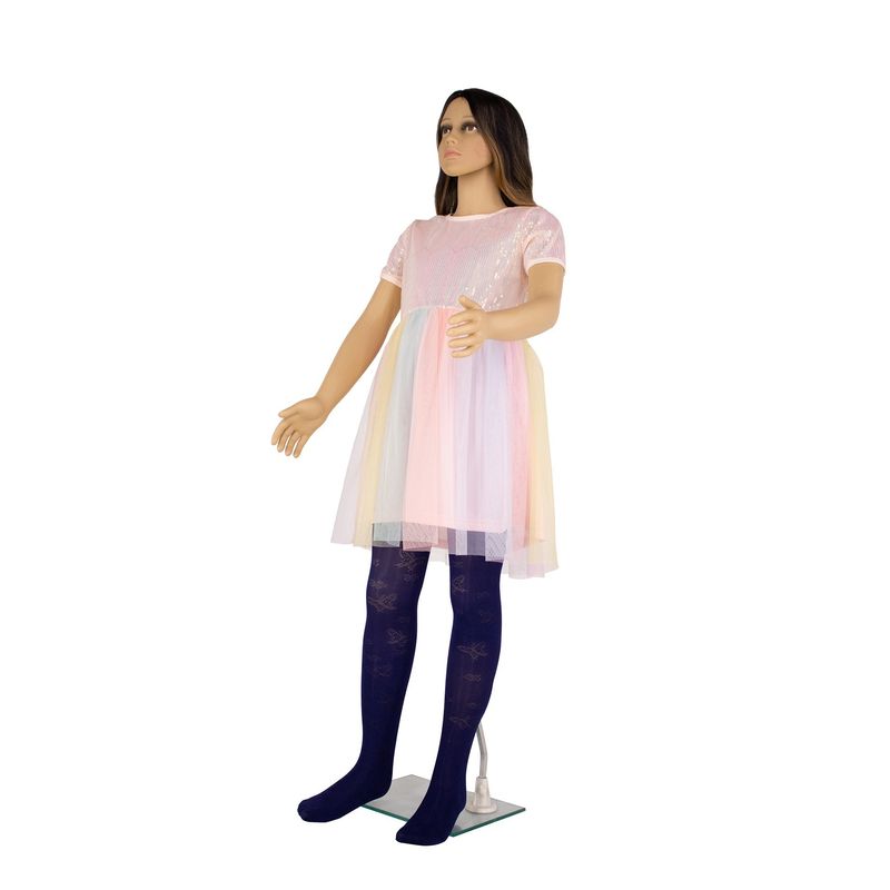 Fashion, accesorii si bijuterii - Copii - Lenjerie si pijamale copii - Sosete si dresuri copii - Dres Copii Lycra 40 Den cu model Clarissa, Bleumarin, 11-13 ani - Infinity.ro