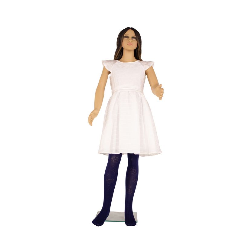 Fashion, accesorii si bijuterii - Copii - Lenjerie si pijamale copii - Sosete si dresuri copii - Dres Copii Lycra 40 Den cu model Ana Maria, Bleumarin, 11-13 ani - Infinity.ro