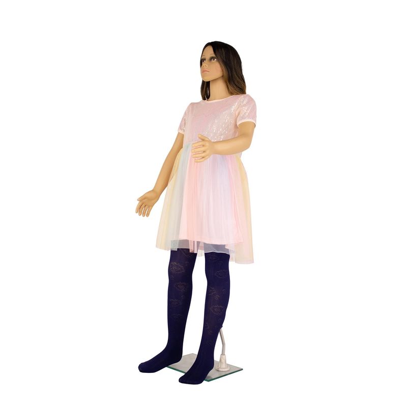 Fashion, accesorii si bijuterii - Copii - Lenjerie si pijamale copii - Sosete si dresuri copii - Dres Copii Lycra 40 Den cu model Ana Maria, Bleumarin, 11-13 ani - Infinity.ro