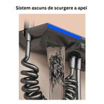 Casa si Gradina - Sanitare - Cazi si cabine de dus - Coloane si seturi de dus - Set de dus TrendiShop , termostatat, montare pe perete, cu cap de dus reglabil 80-115 cm, afisaj LED cu temperatura,negru - Infinity.ro