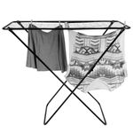 Electronice si Electrocasnice - Masini si uscatoare de rufe - Uscatoare de rufe - Uscator de rufe pliabil din metal, pentru balcon, suprafata utilizabila 18 m, negru, 180x55x108 cm - Infinity.ro