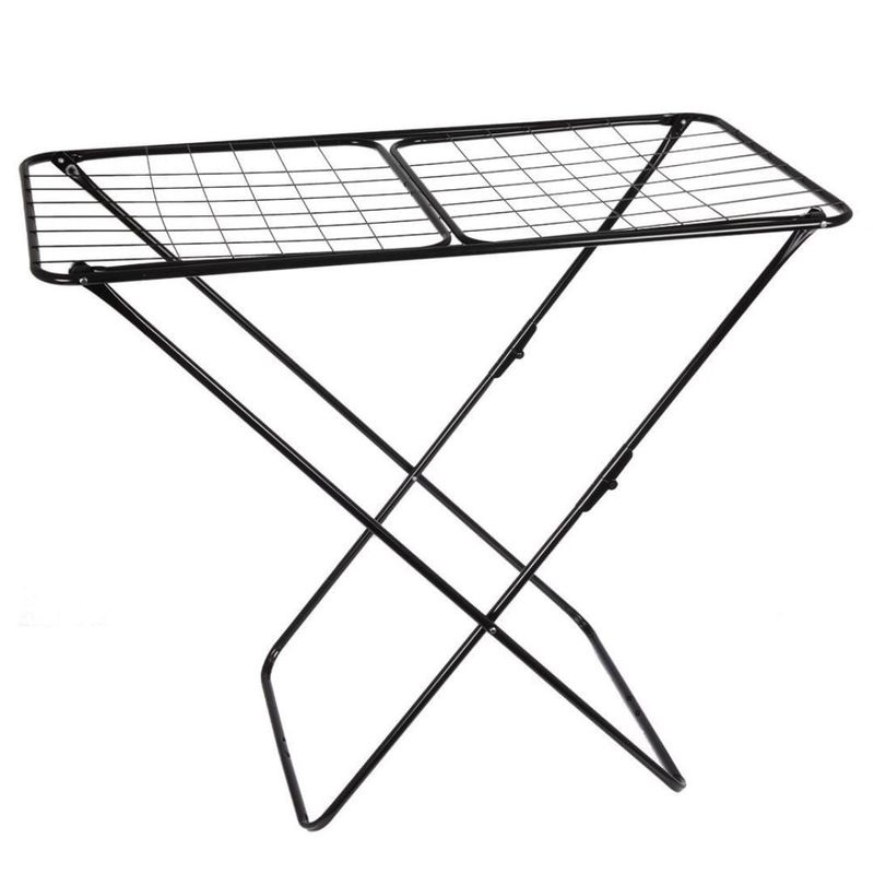 Electronice si Electrocasnice - Masini si uscatoare de rufe - Uscatoare de rufe - Uscator de rufe pliabil din metal, pentru balcon, suprafata utilizabila 18 m, negru, 180x55x108 cm - Infinity.ro