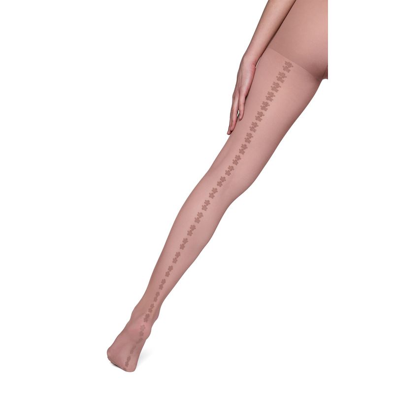 Fashion, accesorii si bijuterii - Femei - Lenjerie si pijamale femei - Sosete si ciorapi femei - Dres Lycra cu Flori Viorica, Gazelle, XL - Infinity.ro