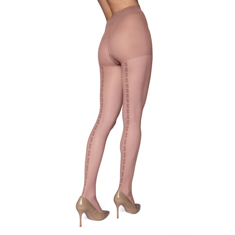 Fashion, accesorii si bijuterii - Femei - Lenjerie si pijamale femei - Sosete si ciorapi femei - Dres Lycra cu Flori Viorica, Gazelle, XL - Infinity.ro