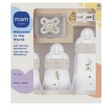Jucarii, Copii si Bebe - Hrana si alaptare - Biberoane, suzete si accesorii hranire - Suzete si accesorii - Set biberon cu suzeta si clip, MAM, pentru nou-nascuti 0-2 luni, gri - Infinity.ro