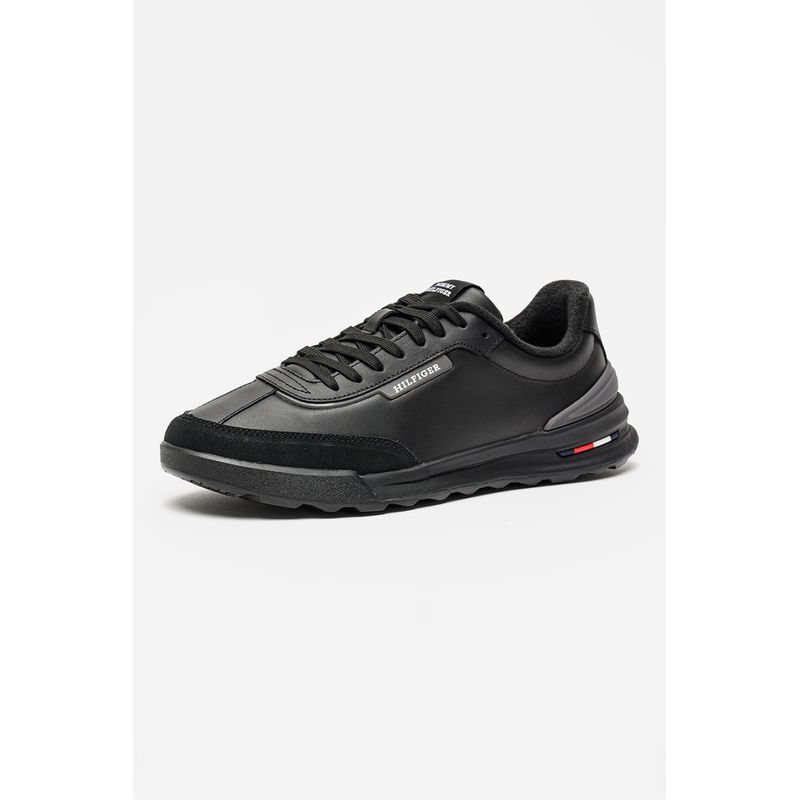 Fashion, accesorii si bijuterii - Barbati - Incaltaminte barbati - Sneakers si tenisi barbati - Pantofi sport Tommy Hilfiger Retro Runner FM0FM05721 Negru 42 EU - Infinity.ro