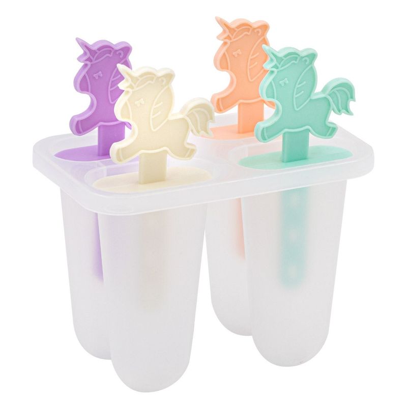 Casa si Gradina - Bucatarie si vesela - Accesorii bar - Forme cuburi de gheata - Forme pentru inghetata si granita, Set 4 buc, Pastel, Unicorn - Infinity.ro