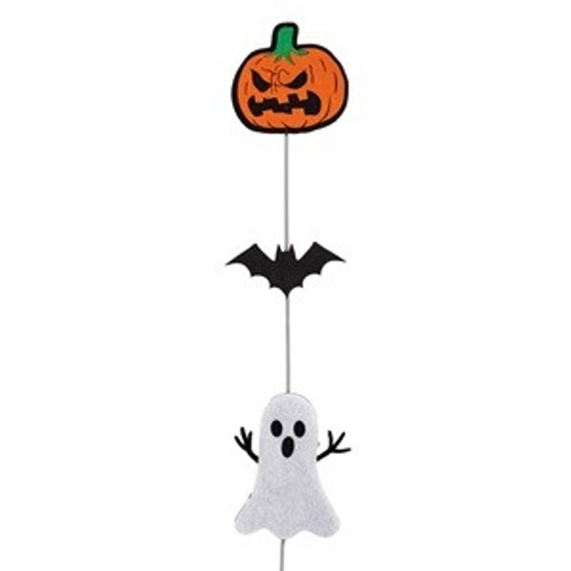 Casa si Gradina - Decoratiuni - Decoratiuni petrecere - Bannere si ghirlande decorative - Ghirlanda decorativa de Halloween cu dovleci, fantome si paianjeni, 2m - Infinity.ro