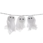 Casa si Gradina - Decoratiuni - Decoratiuni petrecere - Bannere si ghirlande decorative - Ghirlanda decorativa de Halloween cu 9 figurine fantoma, 1.5m, alba - Infinity.ro